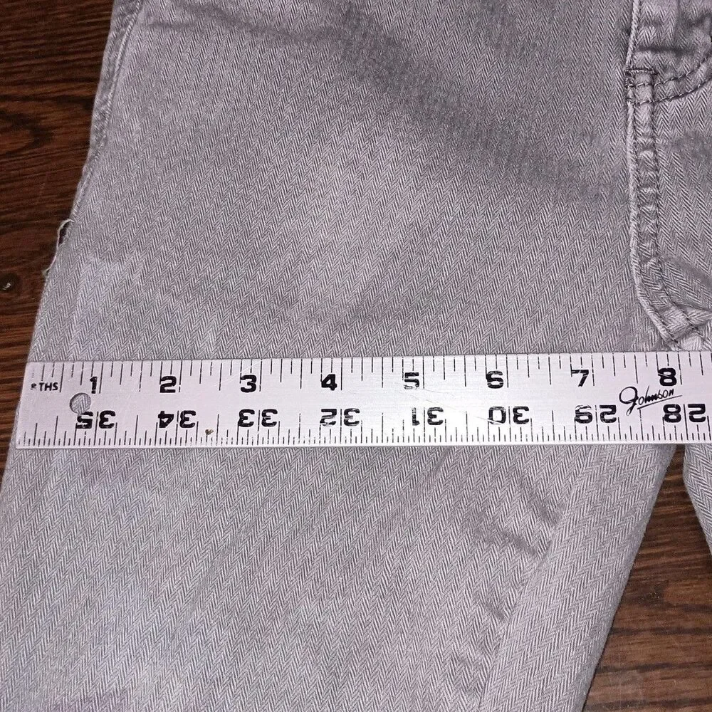 Free People Jeans Womens Size 26 Gray Tapered Leg Distressed Destroyed w/ Flaws